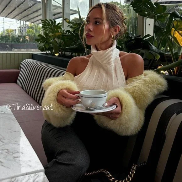 BLOGGER'S FAVE! Zara Faux Fur Coat NWT - Picture 9 of 17